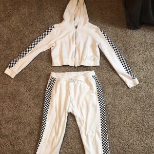 Danielle Guizio checkered track suit